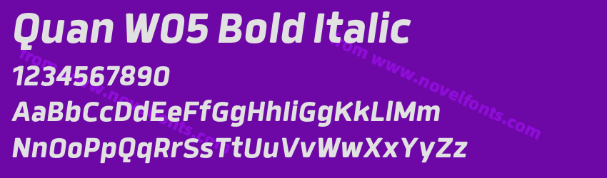 Quan W05 Bold ItalicPreview Quan W05 Bold ItalicPreview