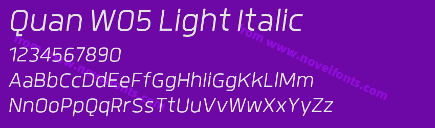 Quan W05 Light ItalicPreview Quan W05 Light ItalicPreview