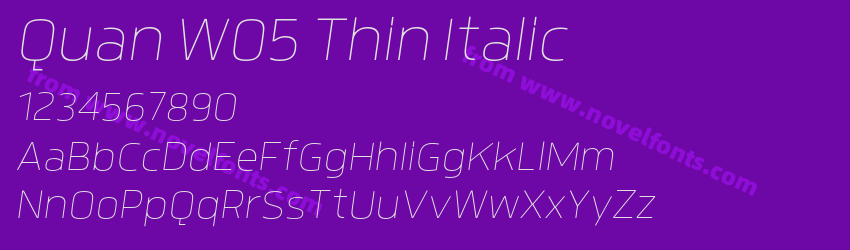 Quan W05 Thin ItalicPreview Quan W05 Thin ItalicPreview