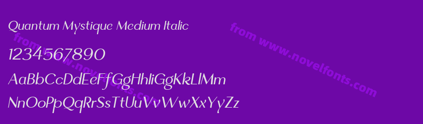 Quantum Mystique Medium ItalicPreview Quantum Mystique Medium ItalicPreview