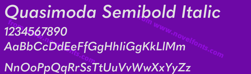 Quasimoda Semibold ItalicPreview Quasimoda Semibold ItalicPreview
