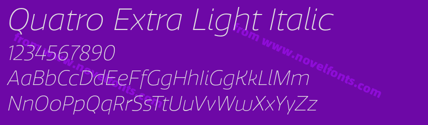 Quatro Extra Light ItalicPreview Quatro Extra Light ItalicPreview