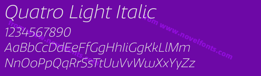 Quatro Light ItalicPreview Quatro Light ItalicPreview