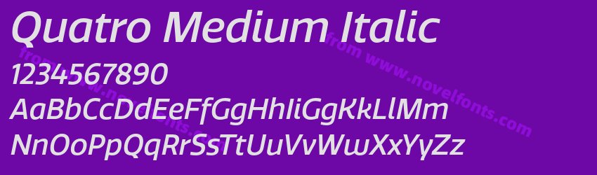 Quatro Medium ItalicPreview Quatro Medium ItalicPreview