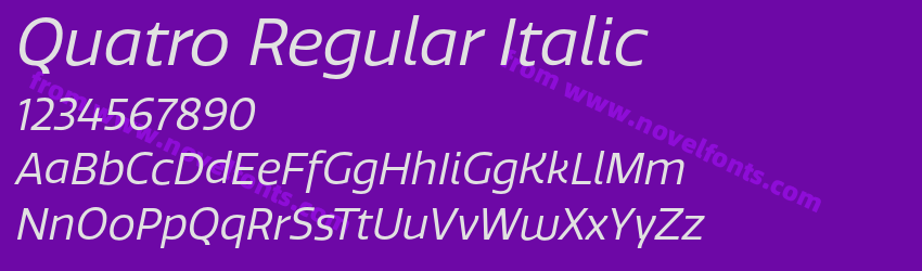 Quatro Regular ItalicPreview Quatro Regular ItalicPreview