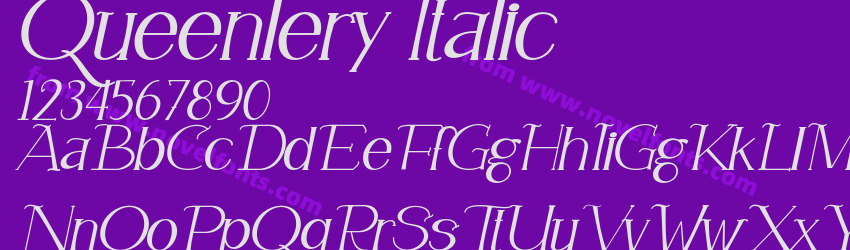 Queenlery ItalicPreview Queenlery ItalicPreview