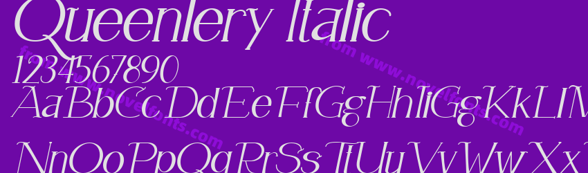 Queenlery ItalicPreview Queenlery ItalicPreview