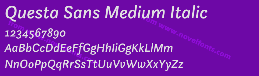 Questa Sans Medium ItalicPreview Questa Sans Medium ItalicPreview