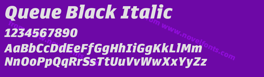 Queue Black ItalicPreview Queue Black ItalicPreview