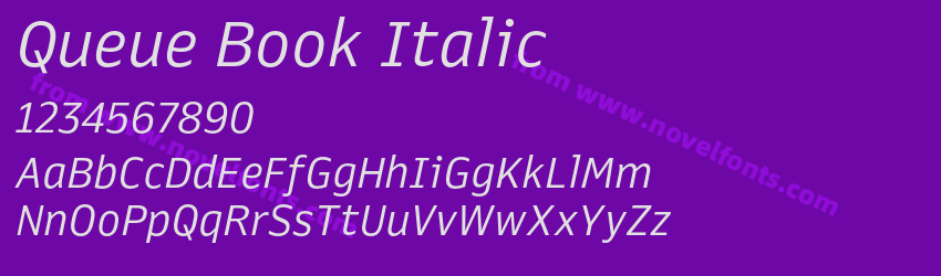 Queue Book ItalicPreview Queue Book ItalicPreview