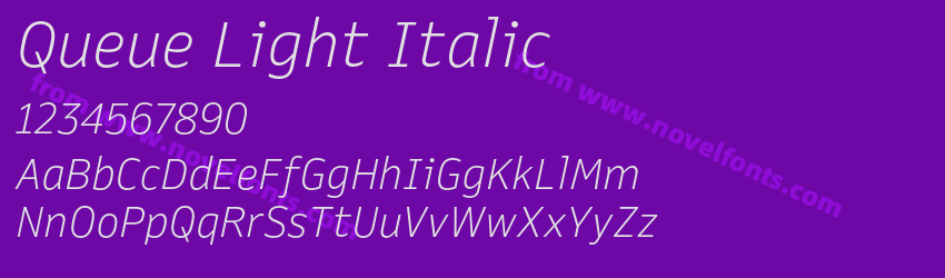 Queue Light ItalicPreview Queue Light ItalicPreview