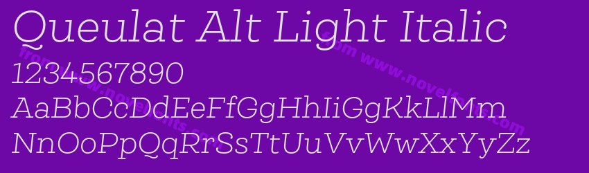 Queulat Alt Light ItalicPreview Queulat Alt Light ItalicPreview