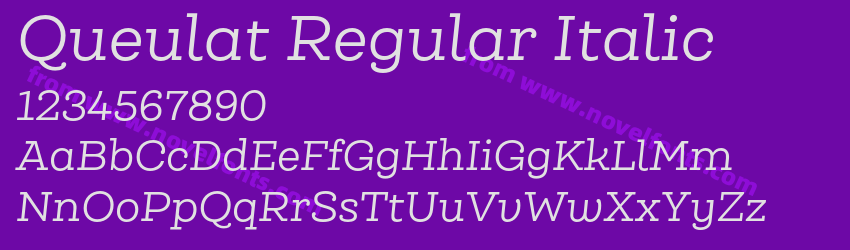 Queulat Regular ItalicPreview Queulat Regular ItalicPreview