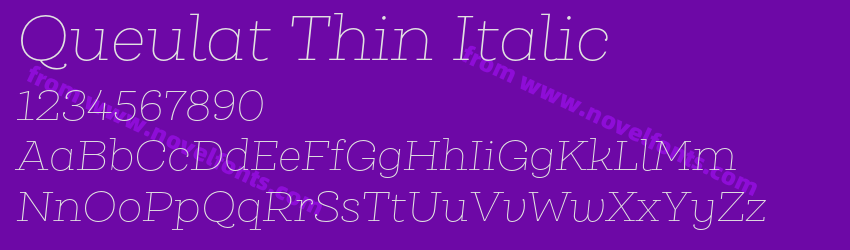 Queulat Thin ItalicPreview Queulat Thin ItalicPreview