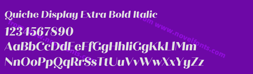 Quiche Display Extra Bold ItalicPreview Quiche Display Extra Bold ItalicPreview