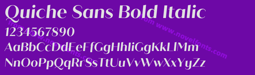 Quiche Sans Bold ItalicPreview Quiche Sans Bold ItalicPreview