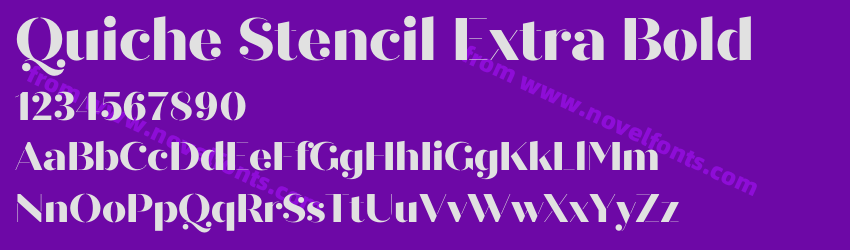 Quiche Stencil Extra BoldPreview Quiche Stencil Extra BoldPreview