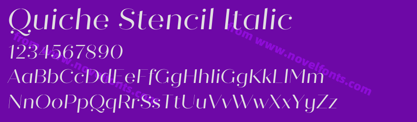 Quiche Stencil ItalicPreview Quiche Stencil ItalicPreview