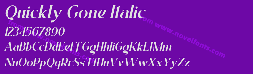 Quickly Gone ItalicPreview Quickly Gone ItalicPreview