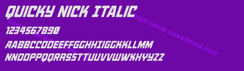 Quicky Nick ItalicPreview Quicky Nick ItalicPreview