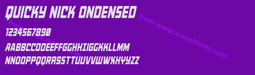 Quicky Nick ondensedPreview Quicky Nick ondensedPreview