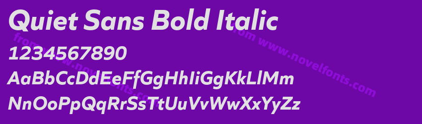 Quiet Sans Bold ItalicPreview Quiet Sans Bold ItalicPreview