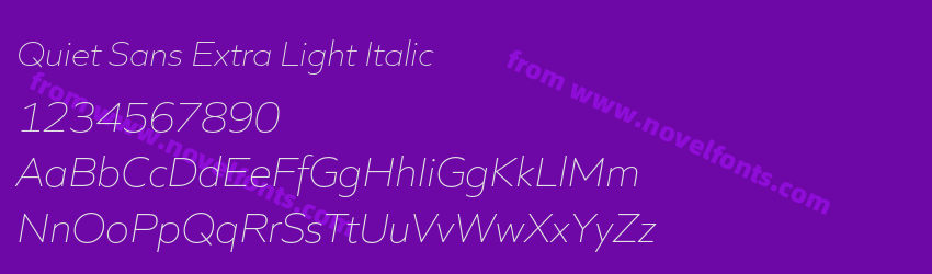Quiet Sans Extra Light ItalicPreview Quiet Sans Extra Light ItalicPreview