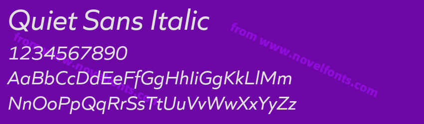 Quiet Sans ItalicPreview Quiet Sans ItalicPreview