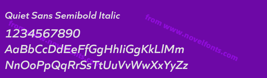 Quiet Sans Semibold ItalicPreview Quiet Sans Semibold ItalicPreview