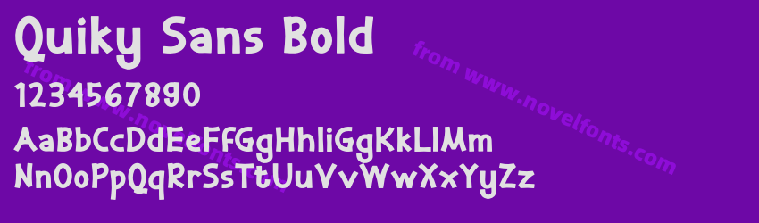 Quiky Sans BoldPreview Quiky Sans BoldPreview