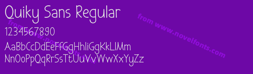 Quiky Sans RegularPreview Quiky Sans RegularPreview