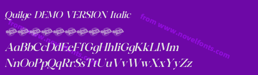 Quilge DEMO VERSION ItalicPreview Quilge DEMO VERSION ItalicPreview