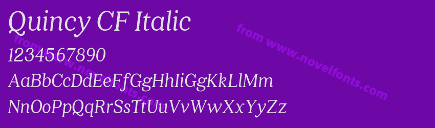 Quincy CF ItalicPreview Quincy CF ItalicPreview