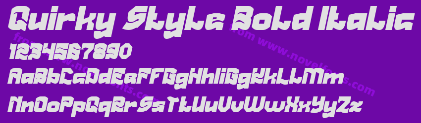 Quirky Style Bold ItalicPreview Quirky Style Bold ItalicPreview