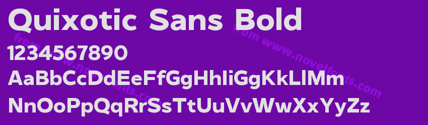 Quixotic Sans BoldPreview Quixotic Sans BoldPreview