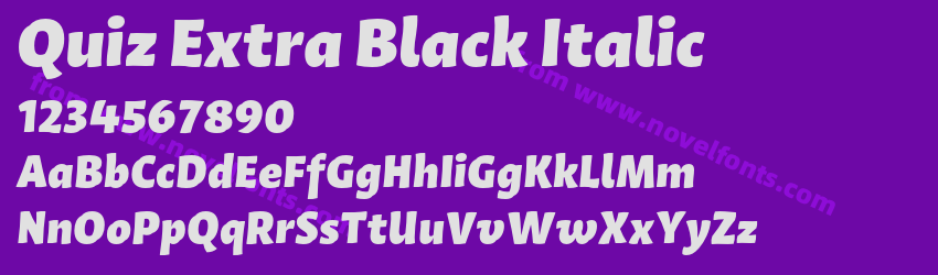 Quiz Extra Black ItalicPreview Quiz Extra Black ItalicPreview