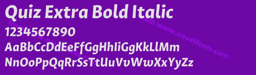 Quiz Extra Bold ItalicPreview Quiz Extra Bold ItalicPreview