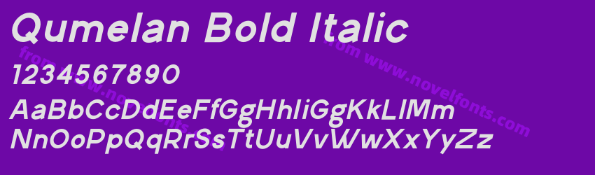 Qumelan Bold ItalicPreview Qumelan Bold ItalicPreview