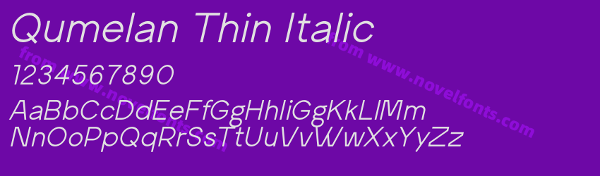 Qumelan Thin ItalicPreview Qumelan Thin ItalicPreview