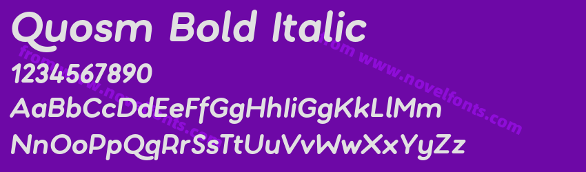 Quosm Bold ItalicPreview Quosm Bold ItalicPreview