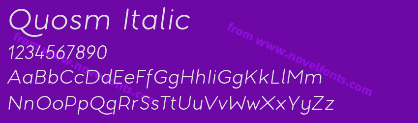 Quosm ItalicPreview Quosm ItalicPreview