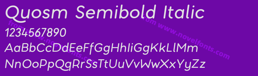 Quosm Semibold ItalicPreview Quosm Semibold ItalicPreview