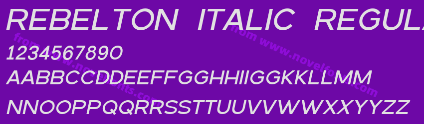 REBELTON ITALIC RegularPreview REBELTON ITALIC RegularPreview