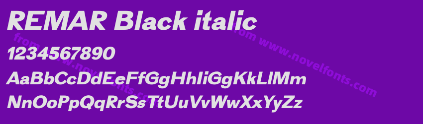 REMAR Black italicPreview REMAR Black italicPreview