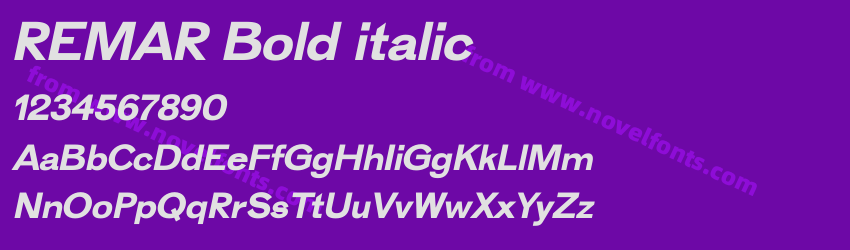 REMAR Bold italicPreview REMAR Bold italicPreview
