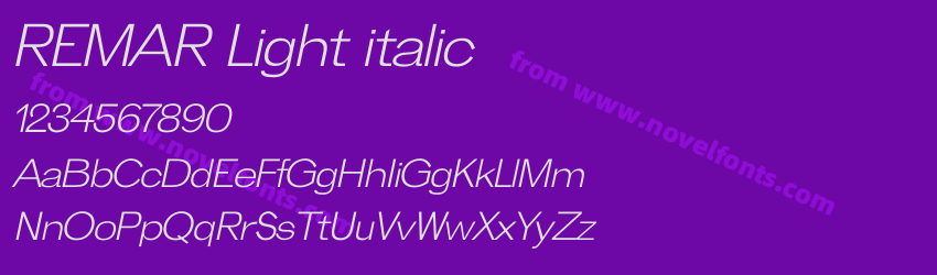 REMAR Light italicPreview REMAR Light italicPreview