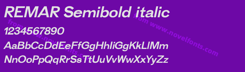 REMAR Semibold italicPreview REMAR Semibold italicPreview
