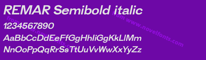 REMAR Semibold italicPreview REMAR Semibold italicPreview
