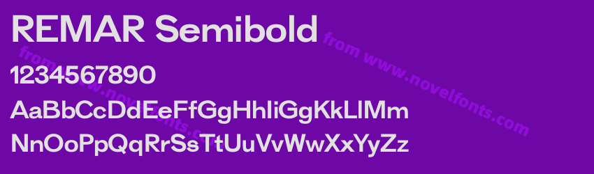 REMAR SemiboldPreview REMAR SemiboldPreview
