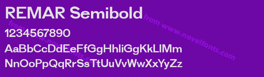 REMAR SemiboldPreview REMAR SemiboldPreview